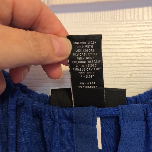 Lane Bryant royal blue sundress with chiffon detailing - Picture 9 of 9